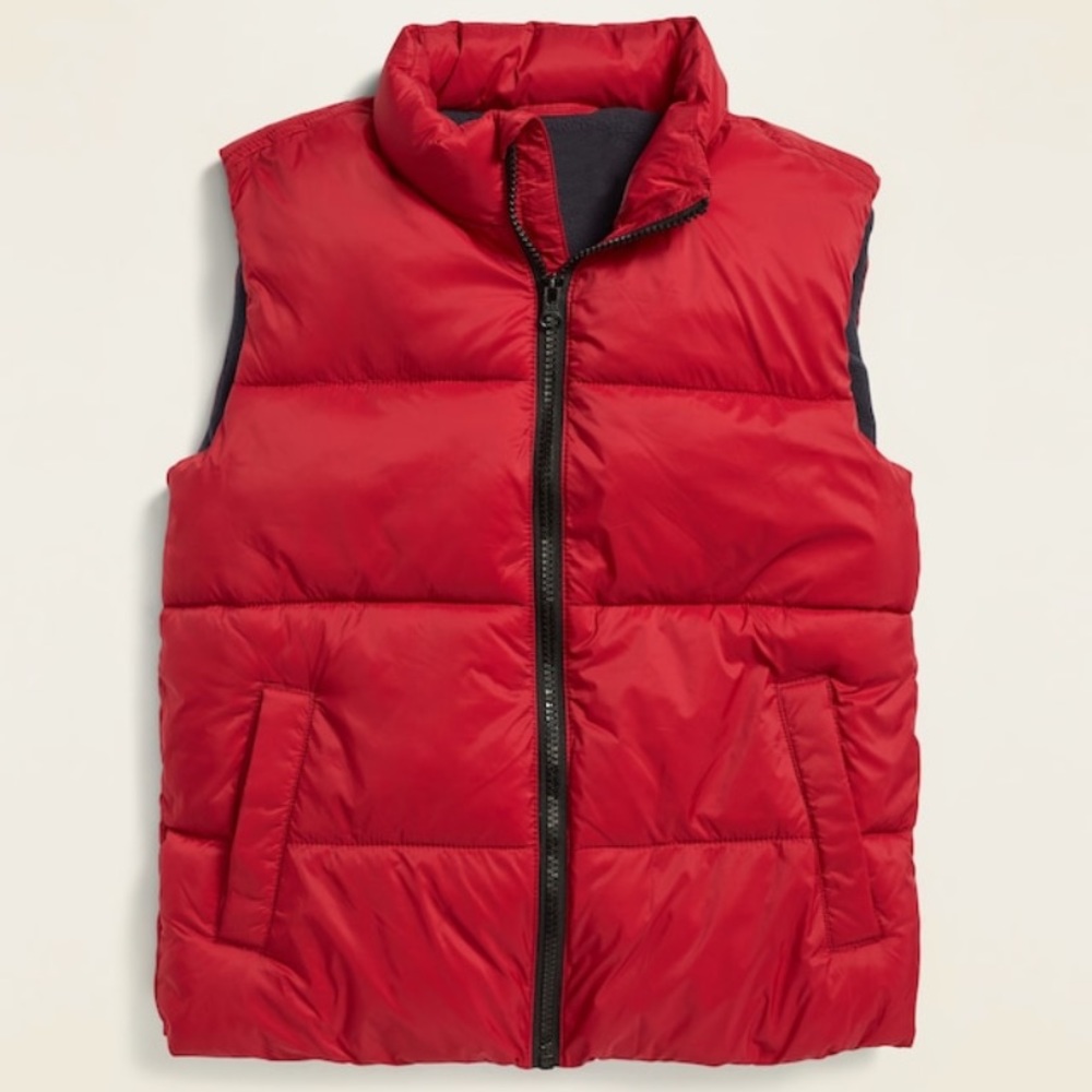 Red Puffer Vest for Boys